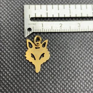 Gold Wolf Charm